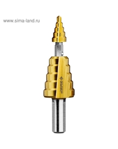 Сверло ступенчатое «» 29673-4-22, d=4-22 мм, трехгранный хвостовик, двухмодульное Зубр