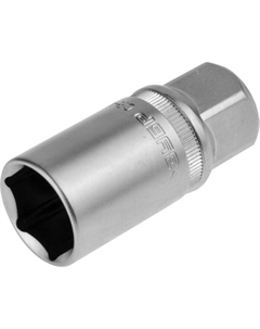 Головка торцевая 27728-21, свечная с резиновой вставкой, CrV, 1/2", FLANK, 21 мм Зубр