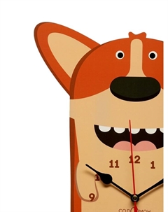 Часы настенные детские "Корги", бесшумные, с маятником, 24х32 см, АА Соломон