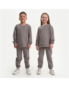 Костюм детский (свитшот, брюки) Basic line, размер 36 (134-140 см), серый Kaftan