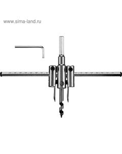 Сверло регулируемое «» 29440-200, по дереву, двухрезцовое, d=40-200 мм, рез 1-30 мм Зубр