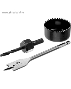 Набор для врезки замков 29606-H3, коронка 54 мм, перьевое сверло 22 мм Stayer