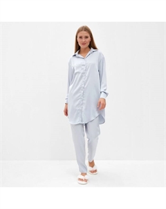Пижама женская (рубашка, брюки) : Light touch, голубая, размер 48 Minaku