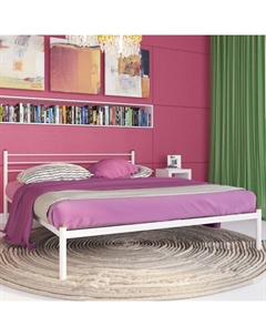 Кровать односпальная «Милана», 1200×2000 мм, металл, цвет белый Милсон