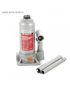 Домкрат гидравлический 50762, бутылочный, 3 т, высота подъема 178-343 мм Matrix