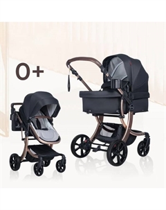 Коляска трансформер Original New, цвет чёрное золото Aimile