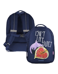 Рюкзак молодежный, 42×31×14 см, эргономичная спинка, Bruno Visconti 12-008, + пенал «JUICY. ИНЖИР» Brunovisconti