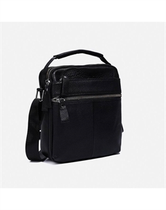 Сумка мужская через плечо на молнии, 19×7×22 см, чёрная Fidelio largo