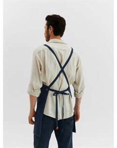 Фартук с карманами, синий, 75×68 см, п/э 50%, хлопок 50% Этель