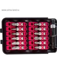 Набор бит с магнитным адаптером 26600-H12, кованые, в пластиковом боксе, 12 шт. Зубр