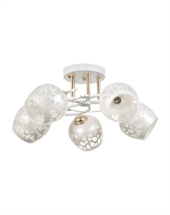 Люстра «Фания» 5хЕ27 40 Вт бело-золотой 58×58×27 см Bayerlux