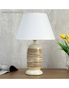 Лампа настольная 08948/1 E14 40Вт белый-кофе 25х25х38 см Risalux