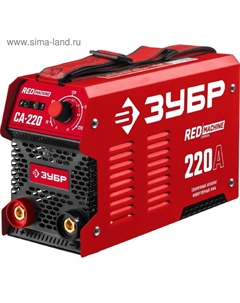 Инверторный аппарат «ЗУБР» СА-220, 8.4 кВт, 20-220 А, ММА, ПВ 70%, d=1.6-5 мм, антизалипание Зубр