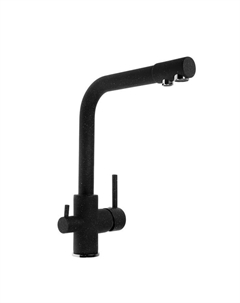 Смеситель для кухни Accoona A5179-4F, с выходом для питьевой воды, латунь, черный