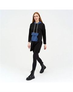 Толстовка женская, цвет чёрный/индиго размер 46 Трикотажница