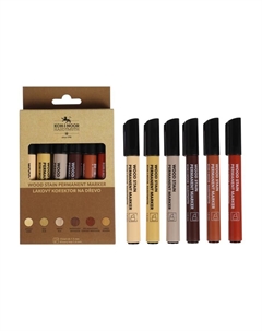 Набор маркеров перманентных для мебели 6 цветов, 1-5 мм 4506, скошенные Koh-i-noor