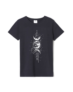 Футболка женская "Луна", цвет графит, размер 50 Текстиль центр