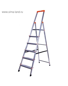 Стремянка MONTO SOLIDY, оградительная дуга, рабочая высота 3.27 м, 6 ступеней Krause