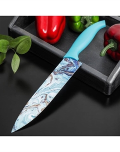 Нож кухонный с антиналипающим покрытием «Эпоксид», шеф, лезвие 20 см Доляна