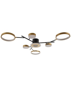 Люстра с ПДУ 2300/7GD LED 150 Вт 3000-6000К золото 75×75×9 см Bayerlux