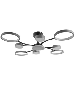 Люстра с ПДУ 2299/9GR LED 176 Вт 3000-6000К серый 88×88×18 см Bayerlux