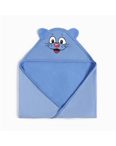 Полотенце детское, уголок, махровое, размер 90х105 см, цвет синий Рид