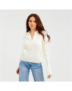 Джемпер с V-горловиной, р. 40-42, белый Mist