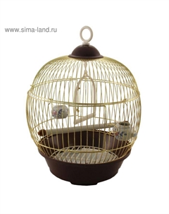 Клетка для птиц круглая, 23×36.5 см, золото Triol