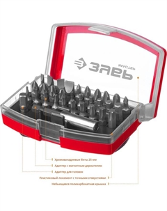 Набор бит 26393-H32, магнитный адаптер с фиксатором, МХ-32, CR-V Зубр