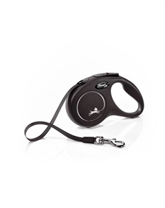 Рулетка New Classic S (до 15 кг) 5 м лента, черная Flexi