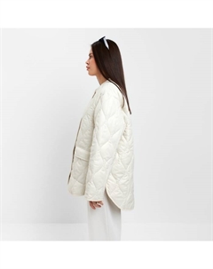 Куртка стёганая женская демисезонная Oversize, размер 44, молочная Mist