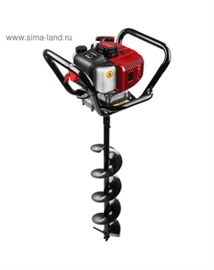 Мотобур со шнеком «ЗУБР» МБ1-200 Н, 2Т, 1.8 кВт, 52 см3, 8800 об/мин, d=20×200 мм Зубр