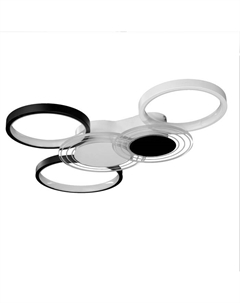 Люстра с ПДУ «Монро» 5хLED 100 Вт 3000-6000К черно-белый 60×42 см Bayerlux