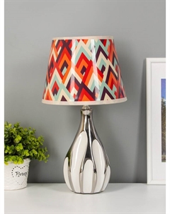 Настольная лампа «Жюли» Е14 40 Вт белый серебро 20×20×28 см Risalux