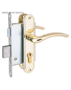 Замок врезной «» Россия ЗВ4-7.03С, гс ручками, цвет золото Стандарт