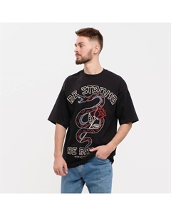 Футболка мужская «Be strong», черный, р. 54 Kaftan