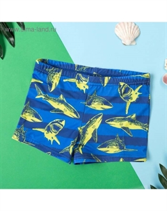 Плавки купальные для мальчика «Акулы», рост 122-128 см (34), синие Kaftan