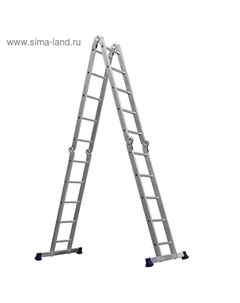 Лестница-трансформер «» ЛТ-45 38853, алюминиевая 4×5 ступеней Сибин