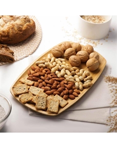 Блюдо для подачи Striata, овальное, 33×20 см, бамбук Доляна