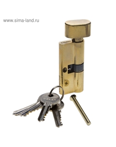 Механизм цилиндровый «» МАСТЕР 5-PIN, 70 мм, тип "ключ-защелка", латунь Зубр