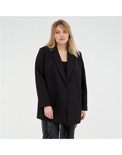 Пиджак женский с поясом plus-size, размер 52, цвет чёрный Mist