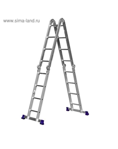 Лестница-трансформер «» ЛТ-44 38852, алюминиевая 4×4 ступеней Сибин