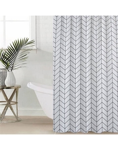 Штора для ванной «. Ёлочка», 180×180 см, белая Этель