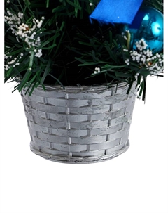 Искусственная ёлка настольная «. Новогодний восторг», 30 см, синяя пуансетия, d нижнего яруса 13 см, ветки ПВХ отгибаются Зимнее волшебство