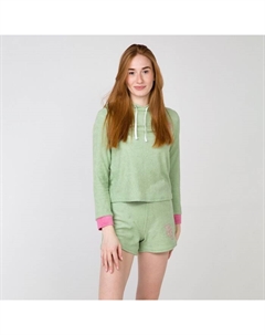 Пижама женская (толстовка, шорты), мята, размер 42 Трикотажница