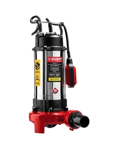Насос фекальный «ЗУБР» НПФ-1500-Р, 1500 Вт, 380 л/мин, напор 15 м, с режущим механизмом Зубр
