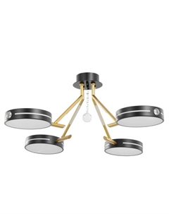 Люстра «Антеко» 4х LED 104 Вт 3000-6000К черно-золотой 65×65×27 см Bayerlux