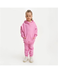 Костюм для девочки (худи, брюки) «Basic line», размер 32 (110-116), цвет розовый Kaftan