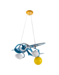 Люстра «Самолетик» 1×40 Вт E27+2xE14 40 Вт синий 52×57×68 см Bayerlux