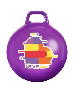 Мяч-прыгун с ручкой LOVE, d=65 см, 520 г, цвет фиолетовый Zabiaka